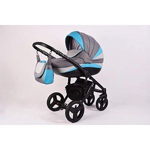 Chillykids Ocean Blue 3-in-1 kinderwagen, 3-in-1, 5 kleuren, buggy, autostoel, kalifornia