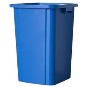Afvalbak Grote vierkante afvalbak for commercieel gebruik en thuis, dekselloze sanitaire emmer voor thuis/kantoor(Blue,80L)