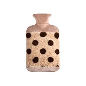 DieffematicRSD Warmwaterkruik Warmwaterzak met deksel Dikke warmwaterkruik for periodekramp Winterwarmwaterzak Handvoetenwarmer Waterfles (Color : Brown)