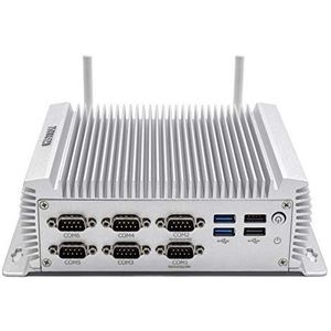 HISTTON Ventilatorloze mini-pc industrie PC Intel Core i7-4500U, 8GB RAM 128GB SSD, HDMI &VGA Dual Uitgang, RS232 & RS485 COM, 1000Mbps/LAN/WiFi/BT 4,0 / USB 3,0, Mini PC Windows 10 Pro