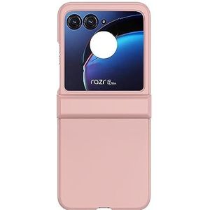 KAVUUN for Motorola Razr 40 Ultra/Razr 2023 3 in 1 Skin Feel PC Phone Case(Sakura Purple)(Sky Blue)(White) etc (Color : Pink)
