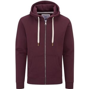 Charles Wilson Originals Hoodie met Rits (XX-Large, Port)