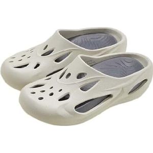 EKsma Tuinschoenen voor heren, lichtgewicht outdoor strandslippers, herstelsandalen met verwijderbare dikke inlegzolen, Grijs, 39.5 EU