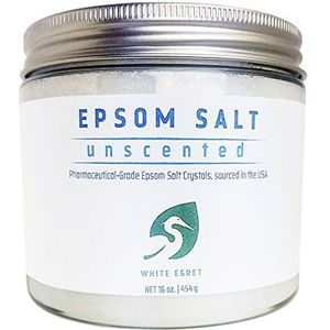 White Egret Epsom Salt Unscented 16 oz