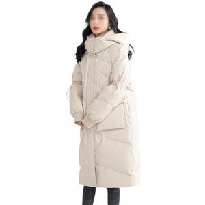 WMMNHY Donsjack for dames 90 Witte eendendons donsjack Donsjack Winterjas(Medium)