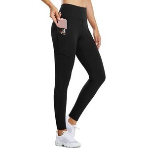 BALEAF Vrouwen Fleece Gevoerde Waterbestendig Legging Hoge Taille Thermische Winter Wandelen Running Panty Zakken