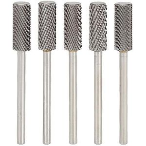 Nagelboren Set, Minder Stof Wolfraamcarbide 5 stks Professionele Nagelboren Hoge Hardheid met Opbergdoos voor Nagelsalon