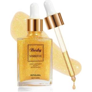 MEPHILIMIA Body Glitter Oil Body Glitter Oil vloeibare highlighter vloeibare highlighter Glow Fusion Highlighting Drops Glow Shiny Makeup 30ml (02)