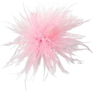 1pc Mode Struisvogelveren Broche Struisvogelveren Sjaal Clip voor Vrouwen Retro Broches Reversspeldjes Jurk Versieren Ambachtelijke Accessoire-roze