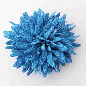 Meisje Haarspeld 10 stks 7 cm 2.75 ""Vintage stof schors bloemen for haarspelden Zijde satijnen bloem for hoofdbanden accessoires boutique Haarspelden Voor Meisjes (Color : Blue, Size : With Clip)