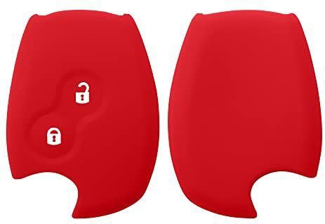 kwmobile autosleutel hoesje compatibel met Renault Dacia 2-knops autosleutel hoes - Autosleutel behuizing - Sleuteletui in rood