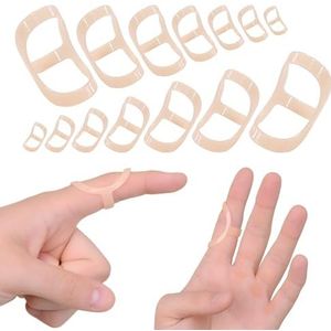 Express Orthopaedic Ovale vingerspalken - volledige maatset - ringvinger/duimgewrichtsondersteuning voor triggervinger, zwanenhals, boutonniere, hamervinger, hypermobiliteit en artritis - 14 eenheden