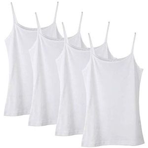 Anntry 2-8 jaar kleine meisjes effen kleuren zacht hemdje ondergoed 4 stuks kinderen comfortabel ademend tanktops, 4-Wit, 2-3 Jaren