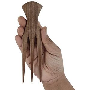 Plai Na Afro Pick Comb voor Afrikaans haar | Houten afscheidingskam voor vlechten & kornrows