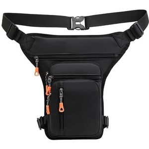 SONGGDZ Motorfiets Drop Beentas, Waterdichte Drop Beentas Uso apto para Mannen Dij Hip Bum Riembeen Heuptas Heuptas Heuptas Taille Reizen Rijden Motorfiets Schouder Crossbody Tas (zwart)