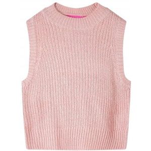 Kinderspencer gebreid 140 lichtroze, kindervest, vest voor kinderen, slipover voor kinderen, kindervest, kinderslipover, gebreid vest voor kinderen