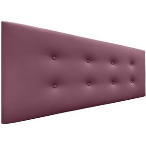 DHOME Aqualine Pro Hoofdbord van kunstleer of stof, met 2 rijen knopen, gevoerd hoofdeinde, luxe bed (160 cm, bedden 150/160), wijnrood
