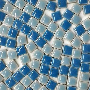 Mozaïek tegels 100g DIY keramische mozaïek tegels glas spiegel handgemaakte ornamenten tegels muur ambachten kleurrijk kristal voor decoratieve materialen 58 (kleur: rood oranje)
