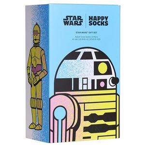 Happy Socks x Star Wars - Sokken 3-Pack Cadeaubox voor Grote Fans - met Yoda en Darth Vader Ontwerpen