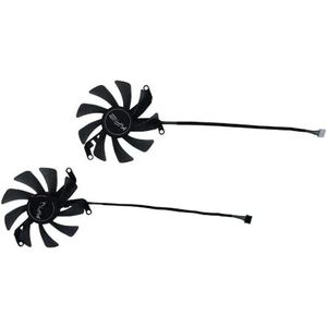 2 stuks/set videokaartventilator GPU VGA-koeler FY09015M12LPA voor KFA2 RTX3060 1-Click OC voor RTX 3060 Ti LHR (1-Click OC-functie)