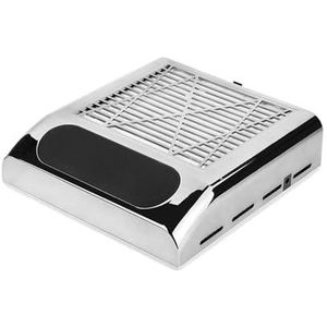 Nagelstofzuiger Nagelstofafscheider Fan Stofzuiger Manicure Machinegereedschappen met verwijderbaar filter Sterke Power Nail Art Tool for Salon(Silver)
