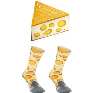 Rainbow Socks - Man Vrouw Sokken Kaas en Muis Cadeau 1 Paar - Maat 47-50
