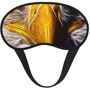 WSHFFILO American Bald Eagle Printed Blackout Sleep Mask Travel Eye Mask