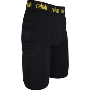 Rehab - keepersonderbroek gevoerd - korte beschermende broek voor keepers, ondergoed - maat 128-XXL, zwart, S