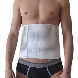 INGROSSO MERCERIE LCF Niergordel, 24 cm hoog, wit, vormend, vormend, rugsteun voor dames en heren, gemaakt in Italië (XXXXXXL)