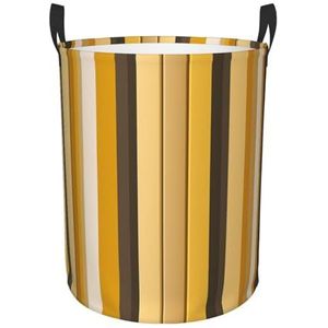 gele strepen Wasmand Met Handvatten, Opvouwbare Wasmand Oxford Doek Vuile Kleding Mand Waterdichte Kleding Speelgoed Opbergbak Organizer voor Slaapkamer Badkamer Dorm