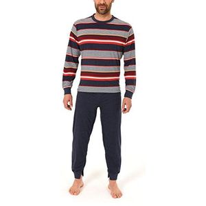 Normann Care 181 170 90 005 Herenoverall met lange mouwen en ritssluiting op de rug en benen, rood/marine, M