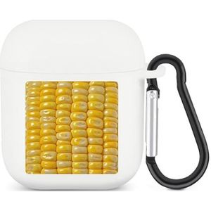 Corn Leuke Case voor AirPods 2&1 Schokbestendige Beschermende Hoofdtelefoon Gevallen Cover Met Sleutelhanger Voor Mannen Vrouwen