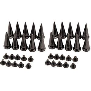 Tacks, Push Pins Punaise 20 Sets 25mm Cone Schroef Terug Metal Studs Tassen Leathercraft Klinknagels Zwart Gebruikelijke en Praktische Bevestigingsmiddelen