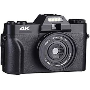 Videocamera, 48MP digitale camera 3""Flip Screen Selfie Camcorder 4K Web Cam Vintage Vlog Videorecorder Streaming Camcorder(With 64GB TF card,NO LENS)