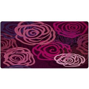 VAPOKF Lila bloem textuur patroon keuken mat, antislip wasbaar vloertapijt, absorberende keuken matten loper tapijten voor keuken, hal, wasruimte