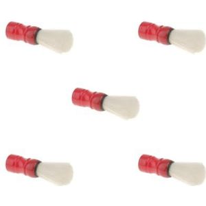 5 Set Professionele Salon Kapper Scheerborstel Baard Snor Borstels Voor Mannen Rood