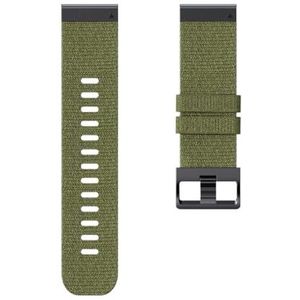 Fit For Garmin Fenix7pro 22 26 mm nylon band polsband geschikt for Fenix5/5X/5XPlus/6/6X/6XPro/7/7X/3/3HR Easy Fit horlogeband Tactix7 armband (Color : Green, Size : Forerunner 935 945)