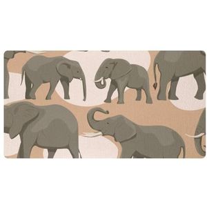 VAPOKF Afrikaanse bush olifant keukenmat, antislip wasbaar vloertapijt, absorberende keukenmatten loper tapijten voor keuken, hal, wasruimte