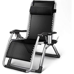 GEIRONV Draagbare Zero Gravity Recliner Chair, Outdoor Ligstoel Stoel Binnenplaats Balkon Verstelbare Lounger Recliner Fauteuils