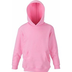 Klassiek sweatshirt capuchon kinderen-Fruit of The Loom hoodie jongensmeisjes - Lichtroze (12-13 Jaren)