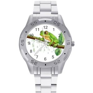 Grappige Groene Kikker Mannen Zakelijke Horloges Legering Analoge Quartz Horloge Mode Horloges