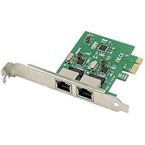 X-MEDIA XM-NA3820 PCI-E 2-poorts Dual 10/100/1000Mbps Gigabit Ethernet PCI Express (PCIe x1) Server Netwerkkaart/Netwerkadapter, Realtek RTL8111F Chipset, Windows 10 & Linux ondersteund