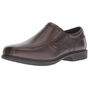 Nunn Bush Men's Bleeker Street Slip On Loafer with KORE Slip Resistant Comfort Technology, Brown, 8 X-Wide US