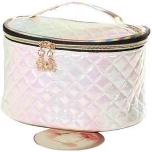 Grote Capaciteitspu Kosmetische Zak Reizen Mode Waterdichte Draagbare Kos, Wit, Eén maat