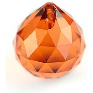 Kristallen kroonluchter prisma's kleurrijke kleur prisma kroonluchter hanger kristallen bol voor opknoping decoratie voor lamp decoratie sieraden maken (kleur: oranje)