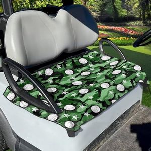 Tomeusey Golf Print Golfkar Stoelhoes Ademend Golfkar Seat Deken Golf Auto Stoelbeschermers Universeel voor 2-Persoon Zitplaatsen Club Auto Golf Cart Accessoires