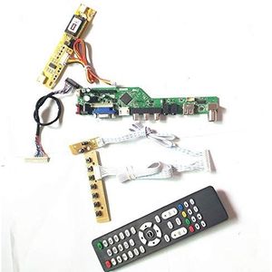 Voor LM185WH1-TLB1/TLD2/TLD4 2CCFL 30Pin LVDS VGA HDMI AV USB LCD-scherm T.V53 controller board Remote+Inverter+toetsenbord DIY kit (LM185WH1-TLD4)
