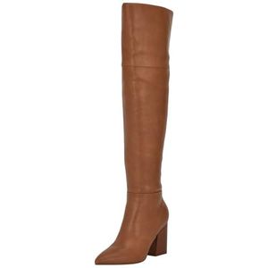 NINE WEST Pare Overknee-laarzen voor dames, Caramel 101, 41 EU