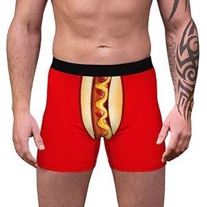 Oduo Heren Grappige Boxers Shorts Nieuwigheid 3D Creatieve Kerst Gedrukt Boxer Slips Zachte Polyester Ademend Gepersonaliseerde Ondergoed Trunks M-XXL, Cadeau voor Vriend, Hot Hond, M