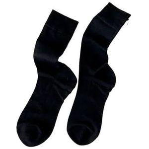YIJIANUO Bamboevezel Vrouwen Sokken Effen Kleur Elastische Lange Sokken Koreaanse Mode Streetwear Zwart Wit Grijs Sokken Dunne Ademend Zomer, Zwart, 34